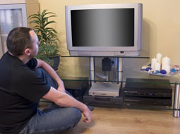 Telewizor w kosztach firmowych Telewizor w kosztach firmowych