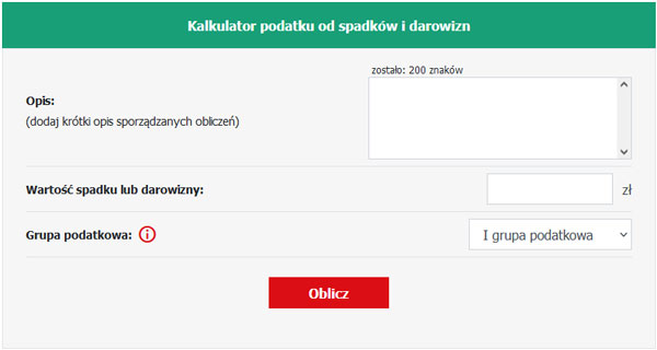 arm until now Effectively Kalkulator podatku od spadków i darowizn – www.kalkulatorypodatkowe.pl