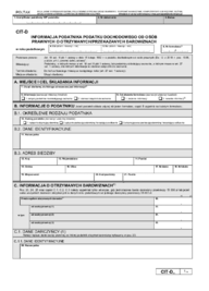 CIT-D(6) - Informacja podatnika podatku dochodowego od osób prawnych o otrzymanych / przekazanych darowiznach - druki GOFIN