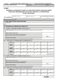 CIT/MIT(1) - Informacja o środkach trwałych oraz przychodach składana przez podatnika obowiązanego do zapłaty podatku, o którym mowa w art. 24b ustawy - druki GOFIN