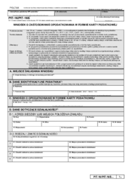 PIT-16S(15) - Wniosek o zastosowanie opodatkowania w formie karty podatkowej - druki GOFIN