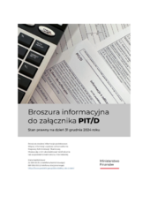 Broszura informacyjna do załącznika PIT/D składanego wraz z zeznaniem PIT-28, PIT-36 lub PIT-37 za 2024 rok - druki GOFIN