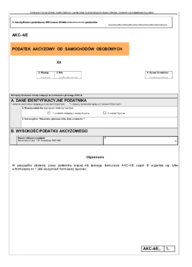 AKC-4/E(7) - Podatek akcyzowy od samochodów osobowych - druki GOFIN