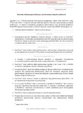 Klauzula informacyjna dotycząca przetwarzania danych osobowych - Procedura zgłoszeń wewnętrznych - załącznik nr 5 - druki GOFIN