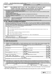 NIP-7(5) - Zgłoszenie identyfikacyjne / zgłoszenie aktualizacyjne osoby fizycznej będącej podatnikiem lub płatnikiem - druki GOFIN