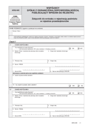 KRS-WE - Wspólnicy spółki z ograniczoną odpowiedzialnością podlegający wpisowi do rejestru - załącznik do wniosku o rejestrację podmiotu w rejestrze przedsiębiorców - druki GOFIN