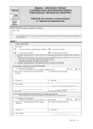 KRS-ZE - Zmiana - wspólnicy spółki z ograniczoną odpowiedzialnością podlegający wpisowi do rejestru - załącznik do wniosku o zmianę danych w rejestrze przedsiębiorców - druki GOFIN