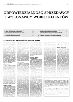 Odpowiedzialność sprzedawcy i wykonawcy wobec klientów 