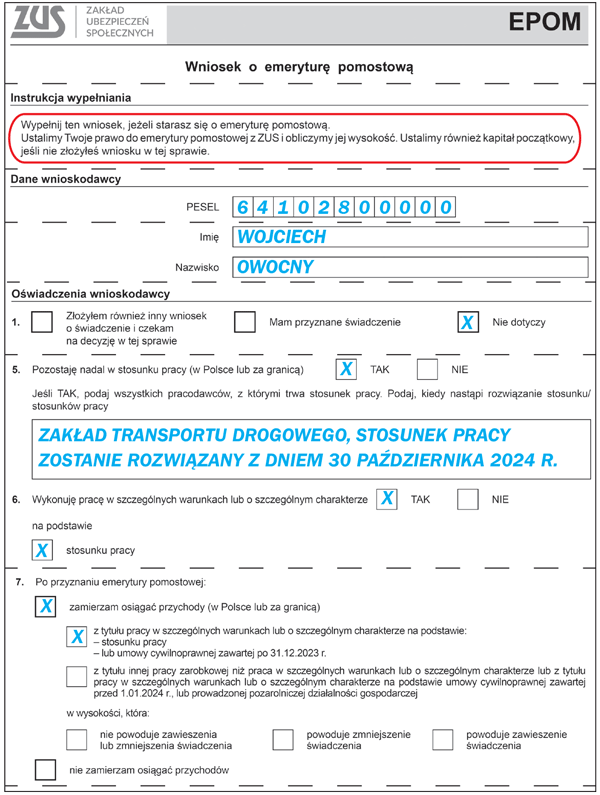 Wnioskowanie o emeryturę pomostową i dalsze zatrudnienie