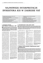 Dodatek do Gazety Podatkowej - Najnowsze interpretacje dyrektora KIS w zakresie VAT