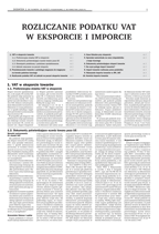 Dodatek do Gazety Podatkowej - Rozliczanie podatku VAT w eksporcie i imporcie 