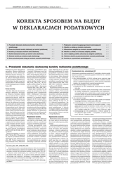 Dodatek do Gazety Podatkowej - Korekta sposobem na błędy w deklaracjach podatkowych