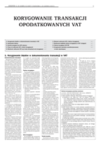 Dodatek do Gazety Podatkowej - Korygowanie transakcji opodatkowanych VAT