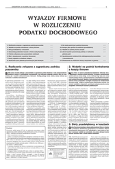 Dodatek do Gazety Podatkowej - Wyjazdy firmowe w rozliczeniu podatku dochodowego
