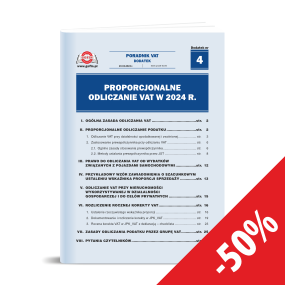 Dodatek PV 04/2024 - Proporcjonalne odliczanie VAT w 2024 r. - Archiwum