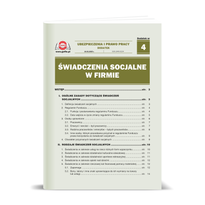 Dodatek UiPP 04/2025 - Świadczenia socjalne w firmie