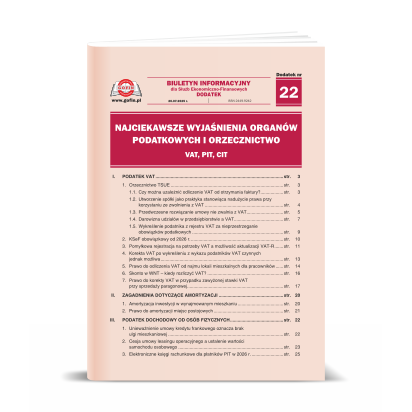 Dodatek BI 22/2025 - Najciekawsze wyjaśnienia organów podatkowych i orzecznictwo VAT, PIT, CIT