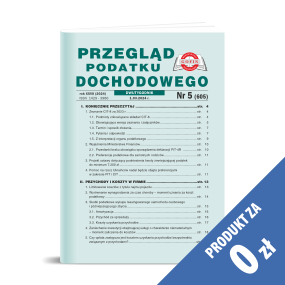 Egzemplarz okazowy czasopisma Przegląd Podatku Dochodowego