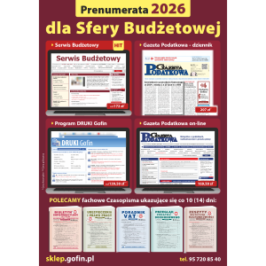 Pełna oferta wydawnicza  na cały 2026 r.  dla Sfery Budżetowej