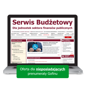 Serwis Budżetowy - Oferta dla nieposiadających prenumeraty Gofinu